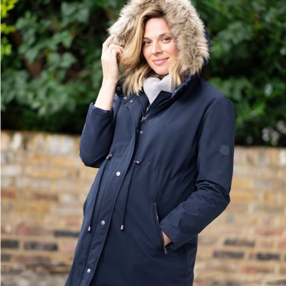 Seraphine 3 in 1 Maternity Parka - Navy Blue